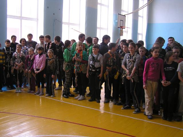 Шикування учасників змагань.