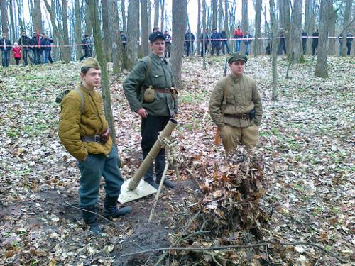 Мінометна ланка УПА перед боєм на Гурбах (реконструкція)