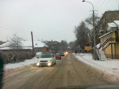 В'їзд на вулицю Замкову з вулиці Степана Бандери