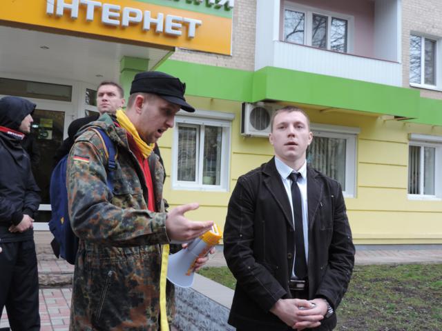 Представник "Самооборони Майдану" Юрій Шадий та директор рівненського представництва "Волі" Андрій Горецький