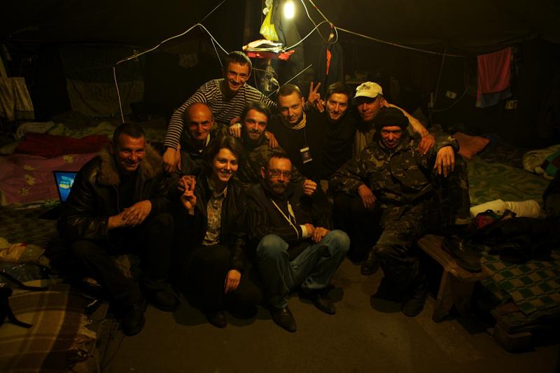 Ірина у Закарпатському наметі на Майдані, Київ, 2014